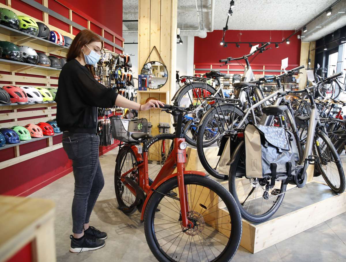 Vélo électrique dans une boutique de Dijon